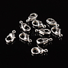Silver Color Plated Brass Lobster Claw Clasps X-KK-903-S-NF-3