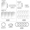 Blank Pendants Key Chain DIY Making Kit DIY-GA0002-50-2