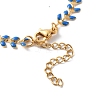 Enamel Ear of Wheat Link Chain Necklace NJEW-P220-02G-06-4