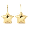 Star Brass Dangle Earrings EJEW-B132-05G-4