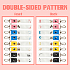 PU Leather & Cotton Name Marker Keychain AJEW-WH0514-038-3