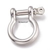 304 Stainless Steel D-Ring Anchor Shackle Clasps STAS-Z017-15P-2