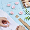 6Pcs Flower Alloy Plastic Cufflinks FIND-CY0001-64-3