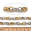304 Stainless Steel Two Tone Oval Link Chains Chains CHS-F022-05GP-2