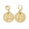 Brass European Dangle Charms KK-H278-01G-01-1