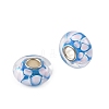 Lampwork & Brass Core European Beads LAMP-P019-01P-03-2