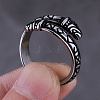 Titanium Steel Word Open Cuff Ring FIND-PW0020-16F-2