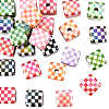 30Pcs UV Plating Opaque Acrylic Beads OACR-SP0001-92-7