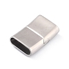 304 Stainless Steel Magnetic Clasps with Glue-in Ends STAS-F276-02P-2