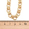 8MM 304 Stainless Steel Textured Ring Link Chain Necklaces NJEW-Z105-04G-03-5