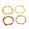 4Pcs Gemstone Beaded Stretch Bracelets Set BJEW-JB11180-4