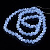 Diamond Shape Imitation Jade Glass Bead Strands EGLA-J059-J05-2