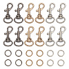 15Pcs 6 Colors Alloy Swivel Snap Hook Clasps FIND-TA0003-79-2