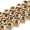 Electroplate Glass Beads Strands EGLA-T021-24G-1