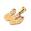 Christmas Theme 304 Stainless Steel Pendants STAS-R007-01W-G-2