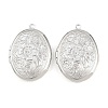 Rack Plating Brass Locket Pendants KK-K277-03P-1