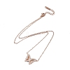 Ion Plating(IP) 304 Stainless Steel Cable Chain Necklaces NJEW-G081-10RG-2