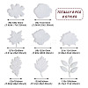 8Pcs 8 Styles Flower & Leaf DIY Cup Mat Silicone Molds DIY-FW0001-25-4