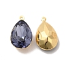 Real 18K Gold Plated Brass with Glass Pendants KK-177-22G-06-2