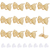 60Pcs Bowknot Alloy Stud Earring Findings FIND-BBC0004-63A-1