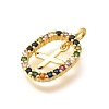 Brass Micro Pave Cubic Zirconia Pendants ZIRC-P123-01G-X02-2