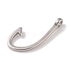 Non-Tarnish 304 Stainless Steel Hook Clasps STAS-C109-14A-P-2