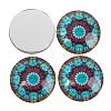 Geometric Flower Photo Glass Half Round/Dome Cabochons X-GGLA-N004-12mm-G31-2