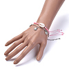 Adjustable Glass Seed Bead & Tibetan Style Zinc Alloy Charm Bracelet Sets BJEW-JB04282-01-9