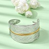 Two Tone 304 Stainless Steel Cuff Bangles SA-CBA90C5-02A-PG-2