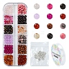 DIY Natural & Synthetic Gemstone Round Beads Stretch Bracelets Making Kits DIY-YW0011-51-1