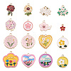 32Pcs 16 Style Alloy Enamel Pendants ENAM-TA0001-39-1