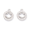 Rack Plating Brass Micro Pave Cubic Zirconia Charms X-ZIRC-C026-10P-1