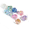 30Pcs Gradient Color & UV Plating Rainbow Iridescent Opaque Resin Beads PW-WG6C260-10-1