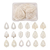 KISSITTY 18Pcs 9 Shapes Natural Capiz Shell Pendants SHEL-KS0001-01-1