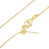 0.5mm Rack Plating Brass Box Chain Adjustable Slider Necklaces for Women Men MAK-L044-52G-1