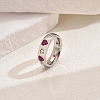 Brass Micro Pave Cubic Zirconia Rings for Women AJ0681-3-1