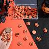 50Pcs Pumpkin Opaque Resin Cabochons RESI-SC0003-34-3