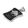 304 Stainless Steel Pendants STAS-O008-01D-2