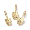 Rack Plating Brass Cubic Zirconia Pendants X-KK-D074-23G-2