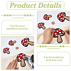 4Pcs 2 Styles Polyester Towel Embroidery Cloth Iron on Patches MUSH-FG0001-01-3