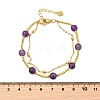 Natural Amethyst Bracelets BJEW-D330-01G-05-5
