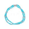 3Pcs 3 Colors Natural Freshwater Shell Beads Double Layered Stretch Bracelets for Women BJEW-JB12124-3