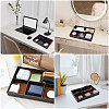 2Pcs Desktop 4-Grid PU Leather Organizer Display Storage Trays CON-CA0001-036A-7