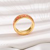 Brass Micro Pave Cubic Zirconia Finger Rings FS-WGFDCA6-05-3