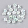 Transparent Spray Painted Glass Beads EGLA-N018-4mm-04-2
