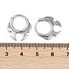 Fire Shaped 316 Surgical Stainless Steel Hoop Earrings EJEW-G416-35P-5