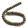 Natural Unakite Beads Strands G-P559-A06-01-3