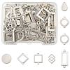 64Pcs 8 Styles 304 Stainless Steel Geometric Links/Connectors STAS-FS0002-02-1