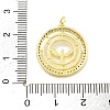 Rack Plating Brass Micro Pave Cubic Zirconia Pendants KK-D359-20G-3