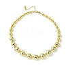 304 Stainless Steel Graduated Beaded Necklace for Women NJEW-G157-04G-5